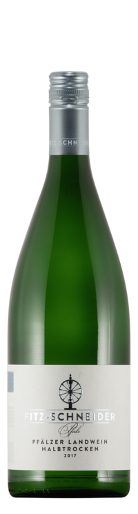 2017 Pfälzer Landwein weiß halbtrocken (1 Liter), Landwein, Weingut Fitz-Schneider, Edenkoben