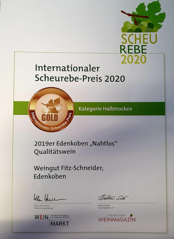 Urkunde Scheupreis 2020