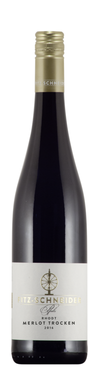 2016 Merlot Rotwein trocken (0,75 Liter), Ortsweine, Weingut Fitz-Schneider, Edenkoben